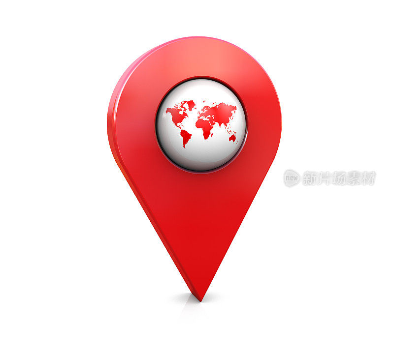 World Map with GPS Marker